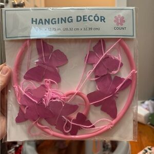 Pink Butterfly Hanging Decor